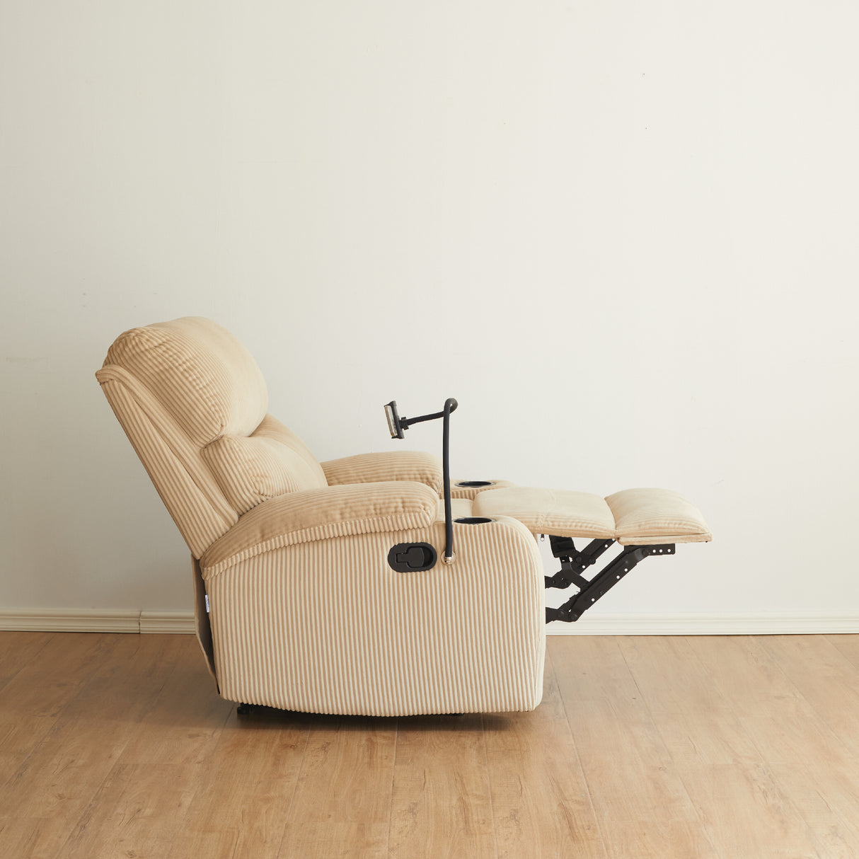 Silla Reclinable Abelyn 1 puesto (Beige) Porta Celular