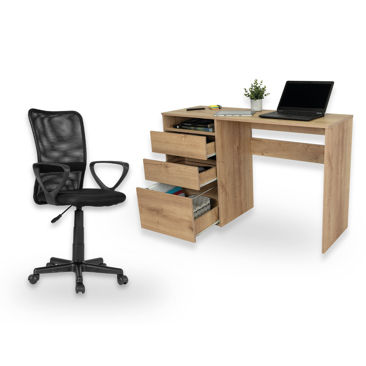COMBO Escritorio Dublin, Duna + Silla de Oficina Marissa