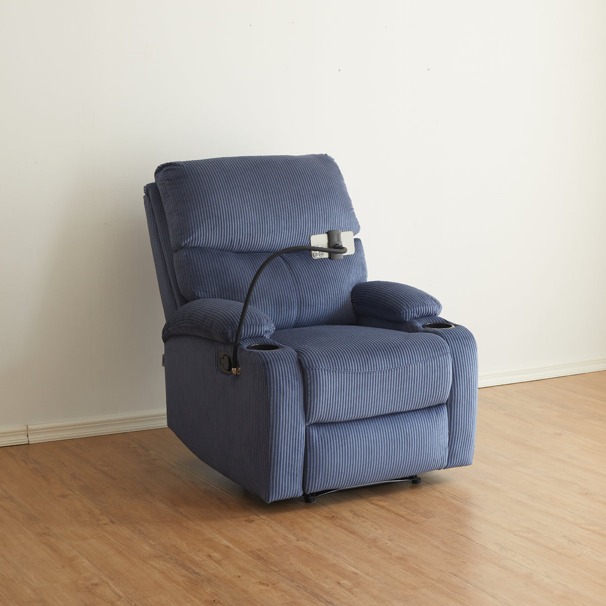 Silla Reclinable Abelyn 1 puesto (Azul) Porta Celular