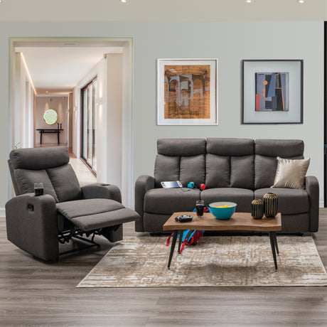 Sofá Reclino Trudy 3 Puestos (N)