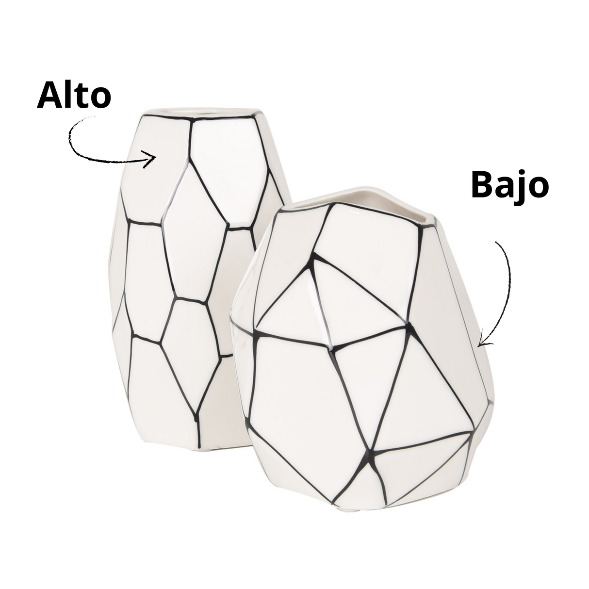 Florero Alto Sketch Negro