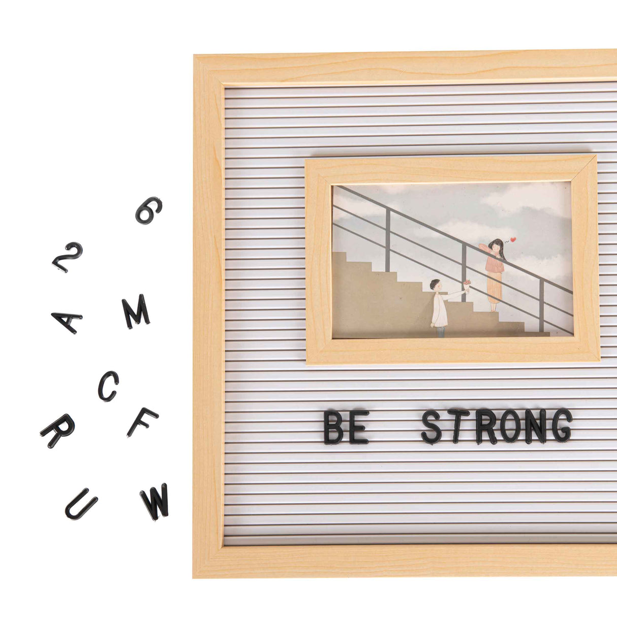 Portaretrato con Tablero Café Claro