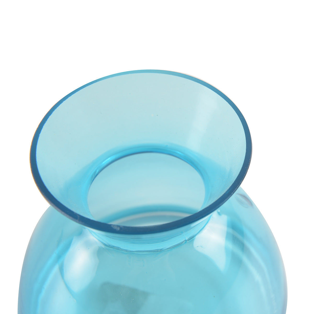 Florero Vidrio Azul Bajo