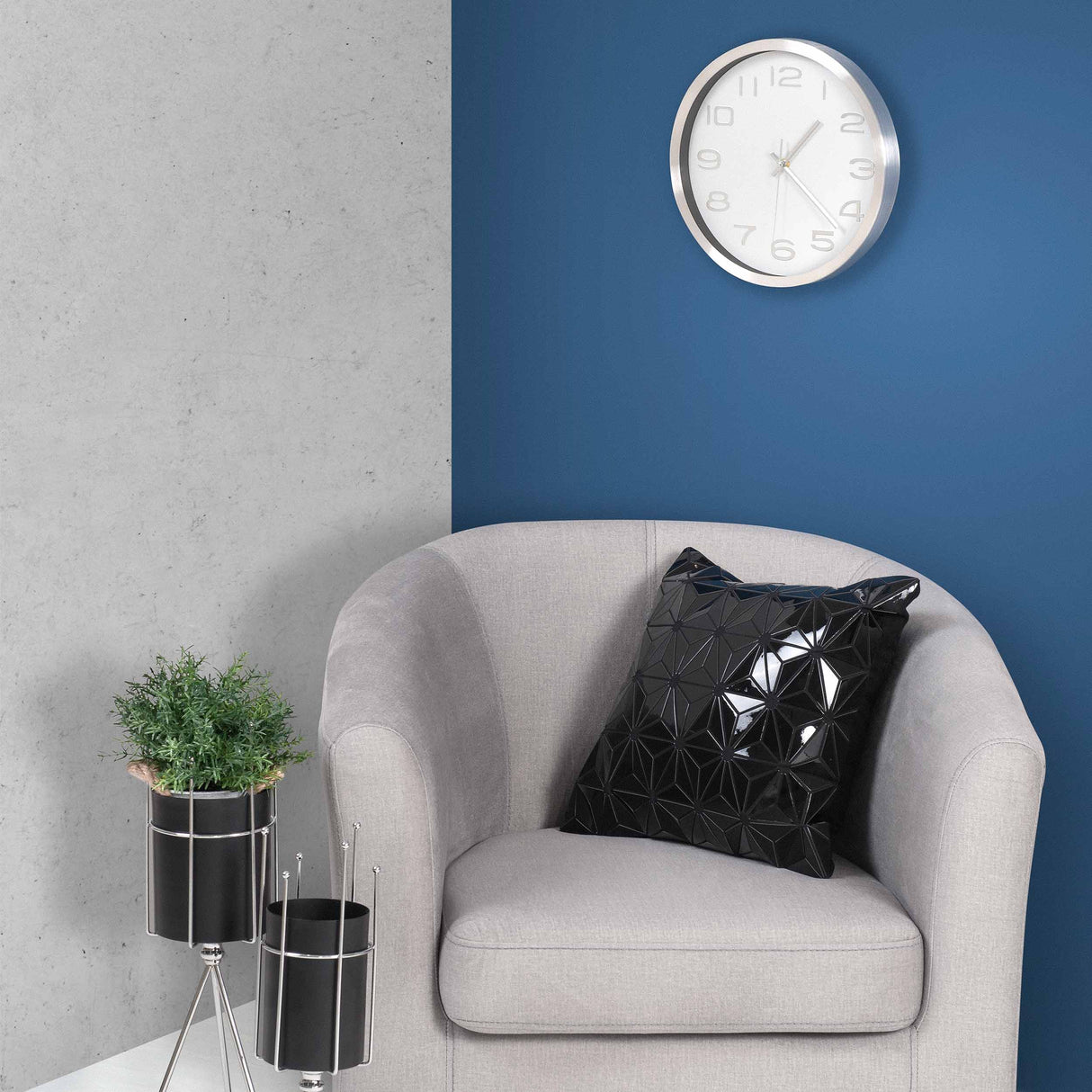 Reloj Plata Blanco 30cm