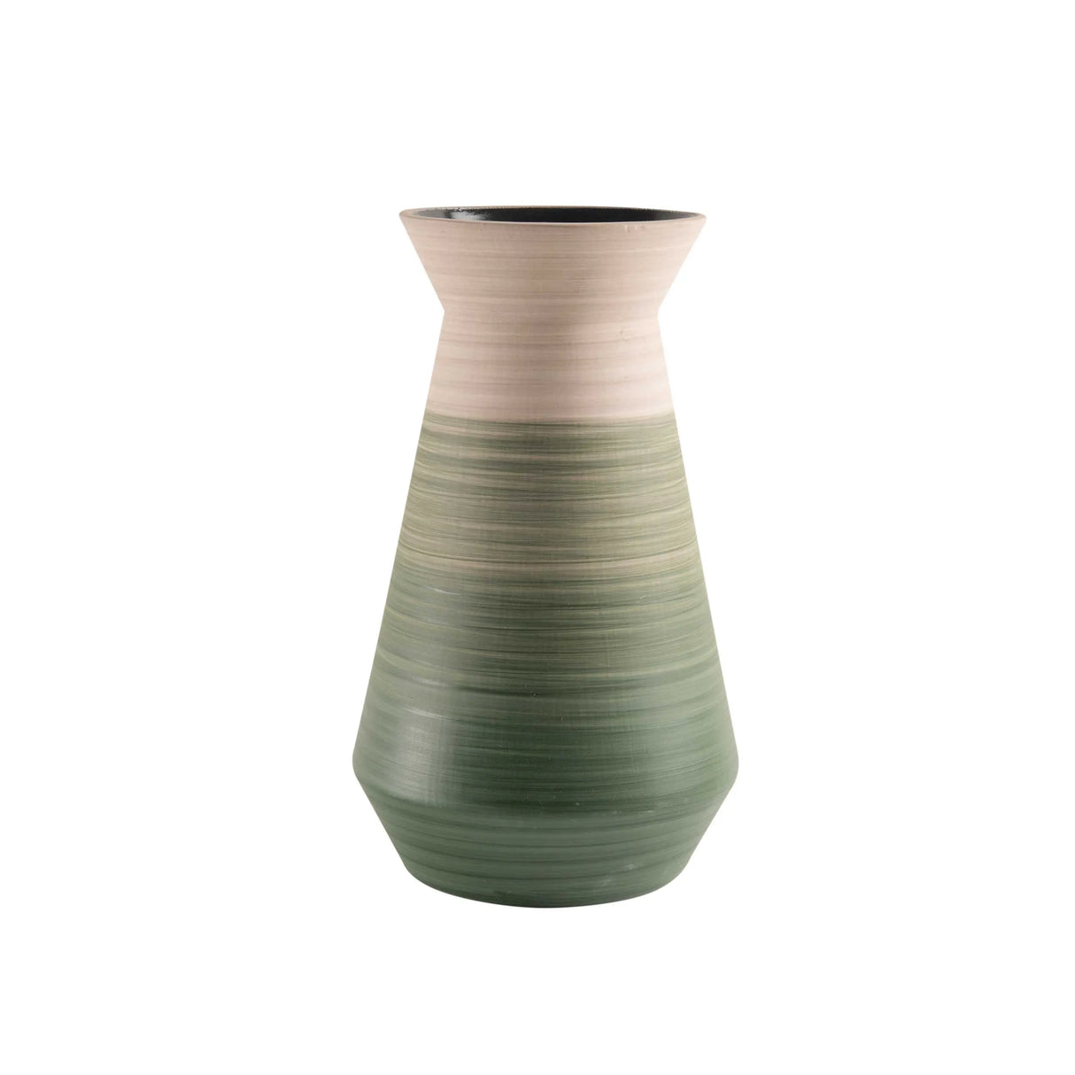 Florero Alto Lineas Degrade Verde - Fiotti