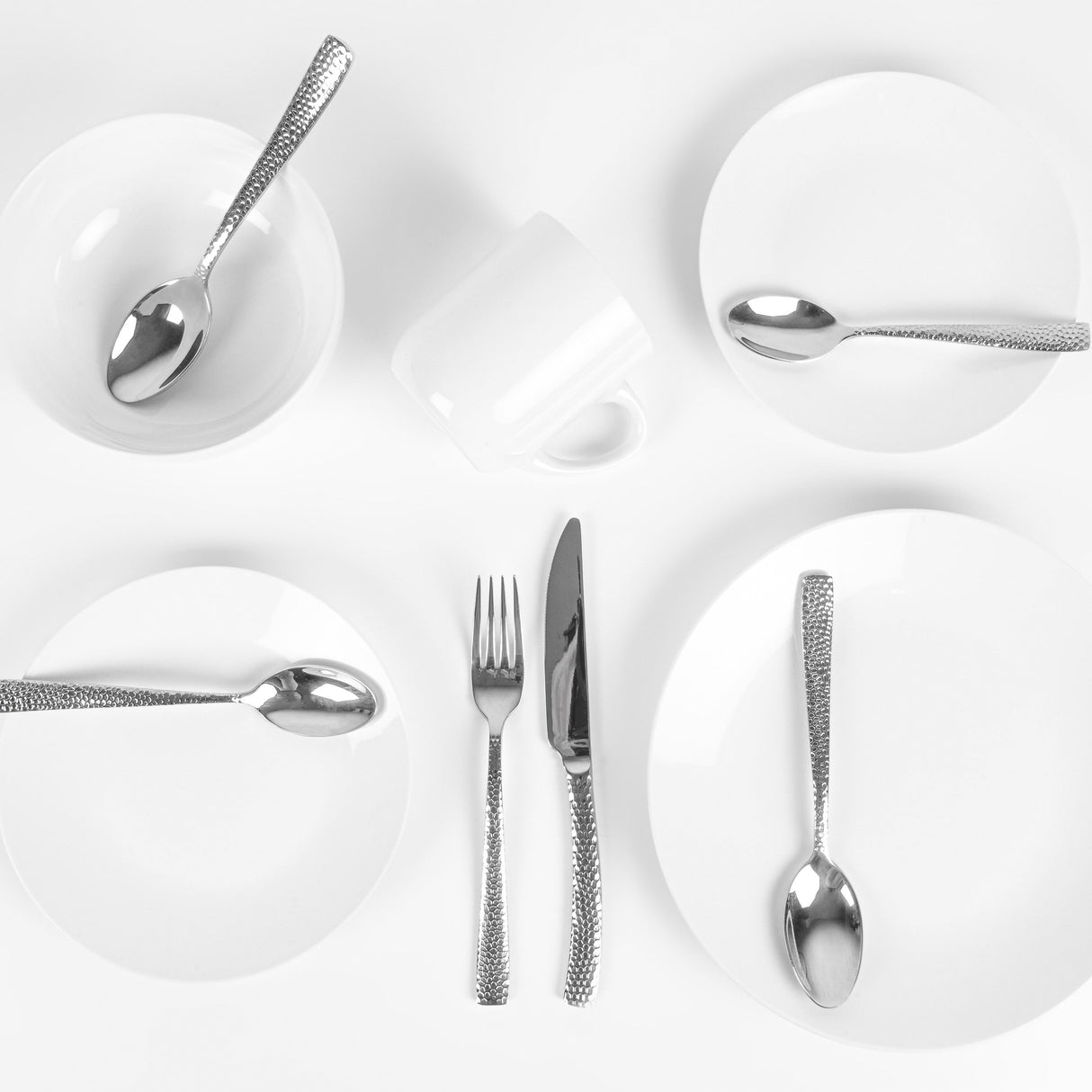 Juego de Cubiertos 4 Piezas Plata