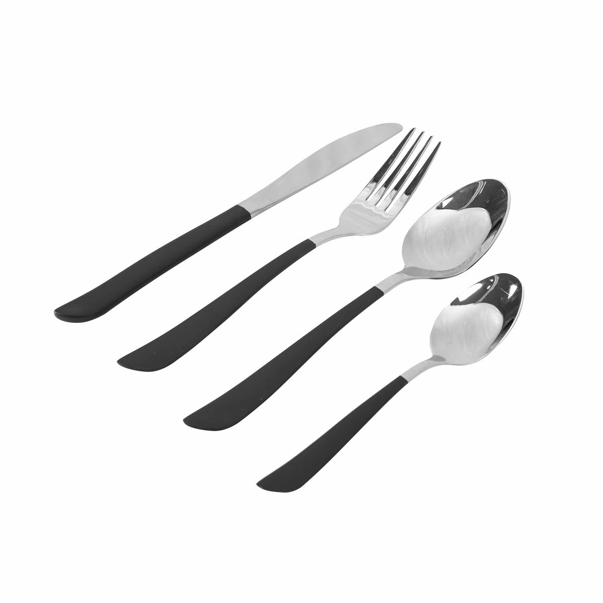 Juego de Cubiertos 4 Piezas Plata Mango