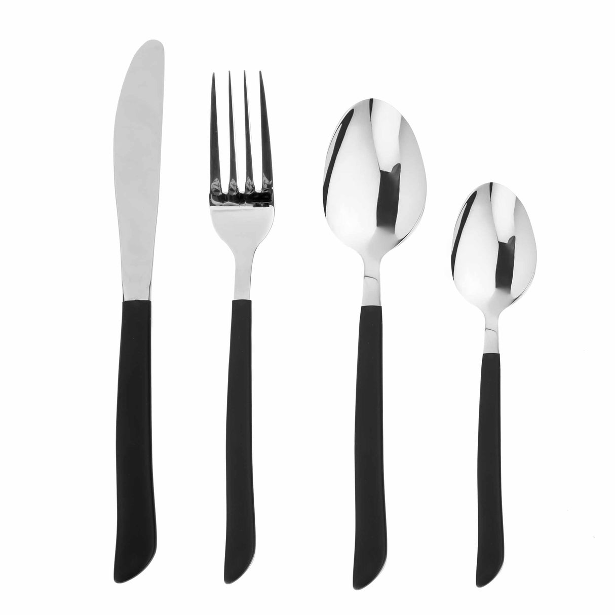 Juego de Cubiertos 4 Piezas Plata Mango