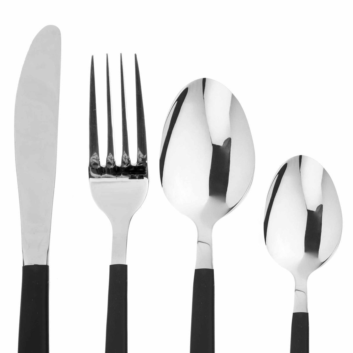 Juego de Cubiertos 4 Piezas Plata Mango