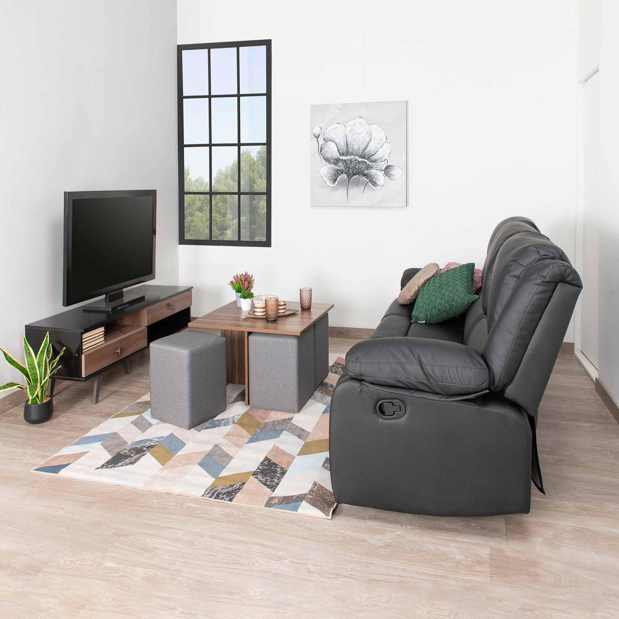 Mesa Tv Retro 2Gav Color Negro