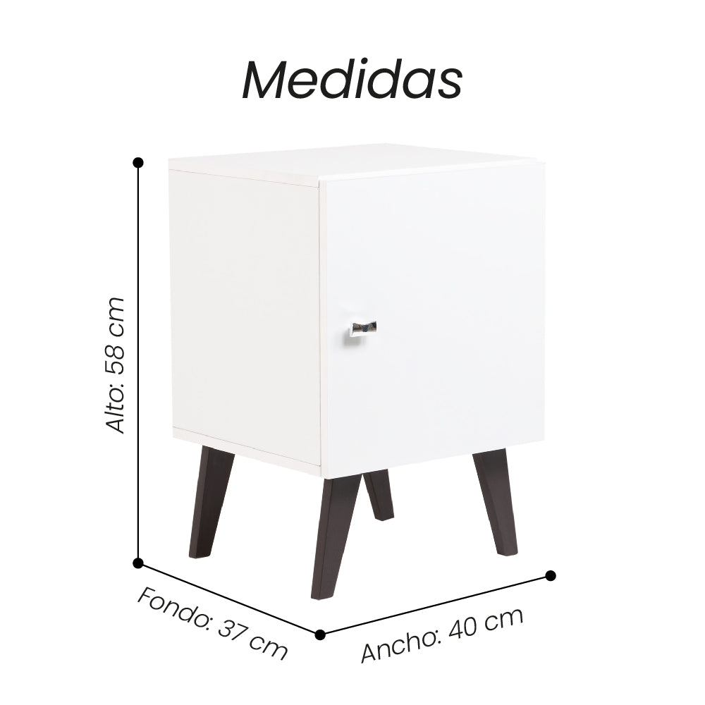 Mesa De Noche River Blanco - Fiotti