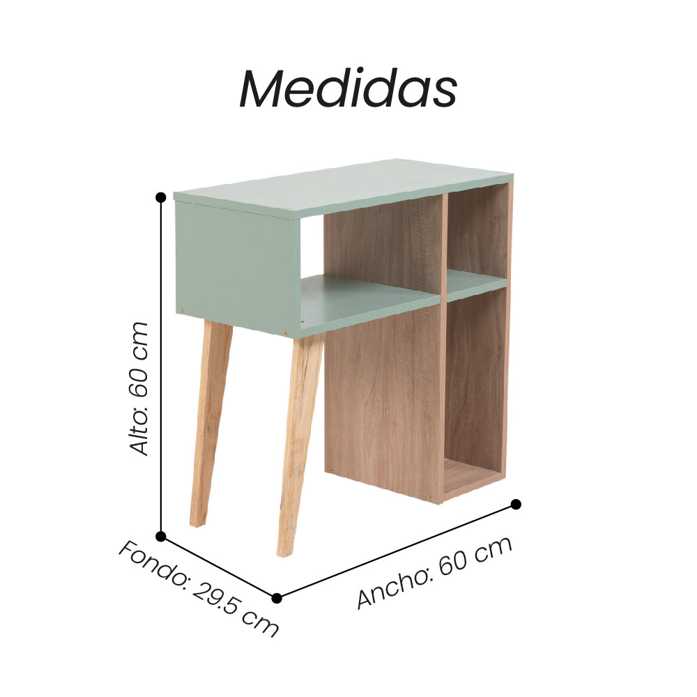 Mesa Auxiliar Tisza Verde Leaves - Fiotti