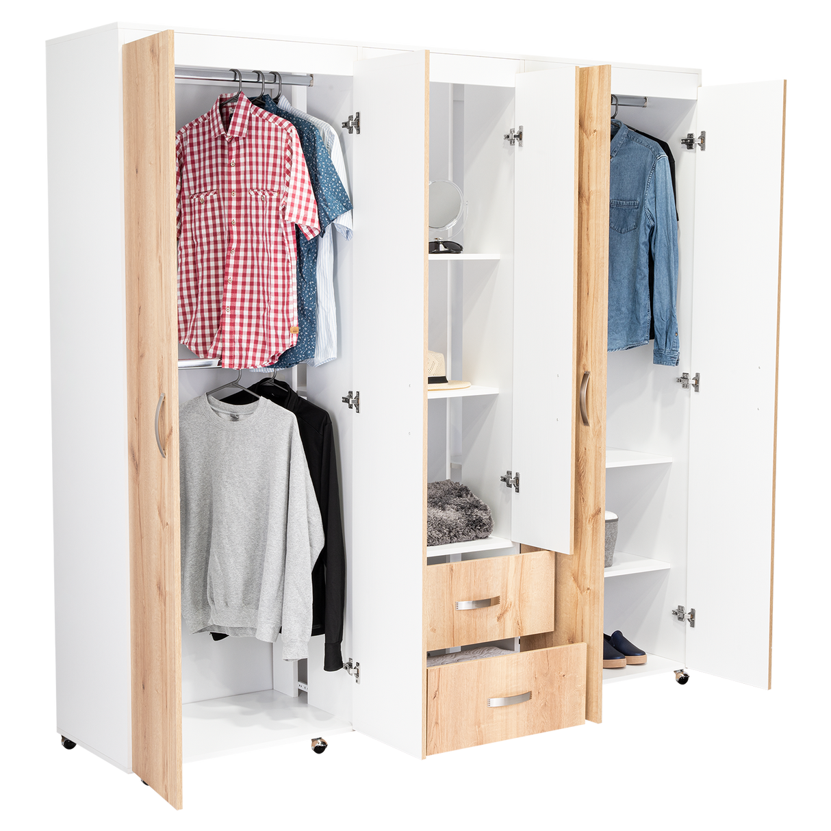 Closet bariloche 2x2 blanco mqz 16mm+duna