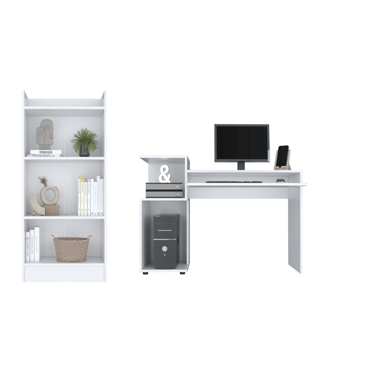 COMBO Escritorio Atlanter + Biblioteca Rovere