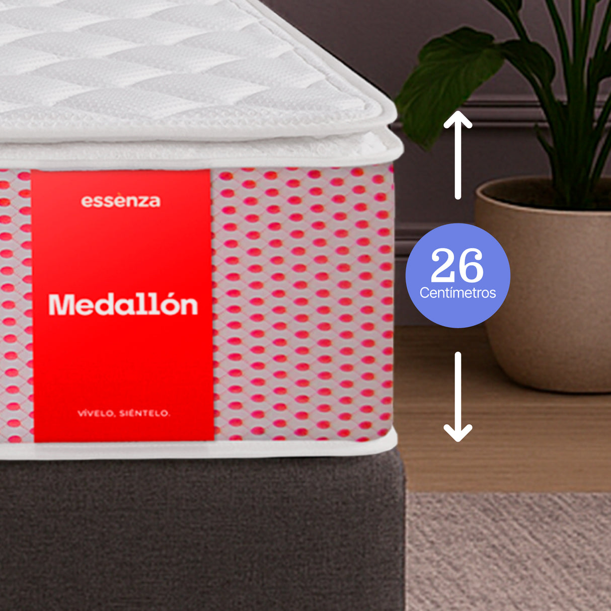 Colchón Medallon Essenza (Resorte Bonell) Doble 1.40m