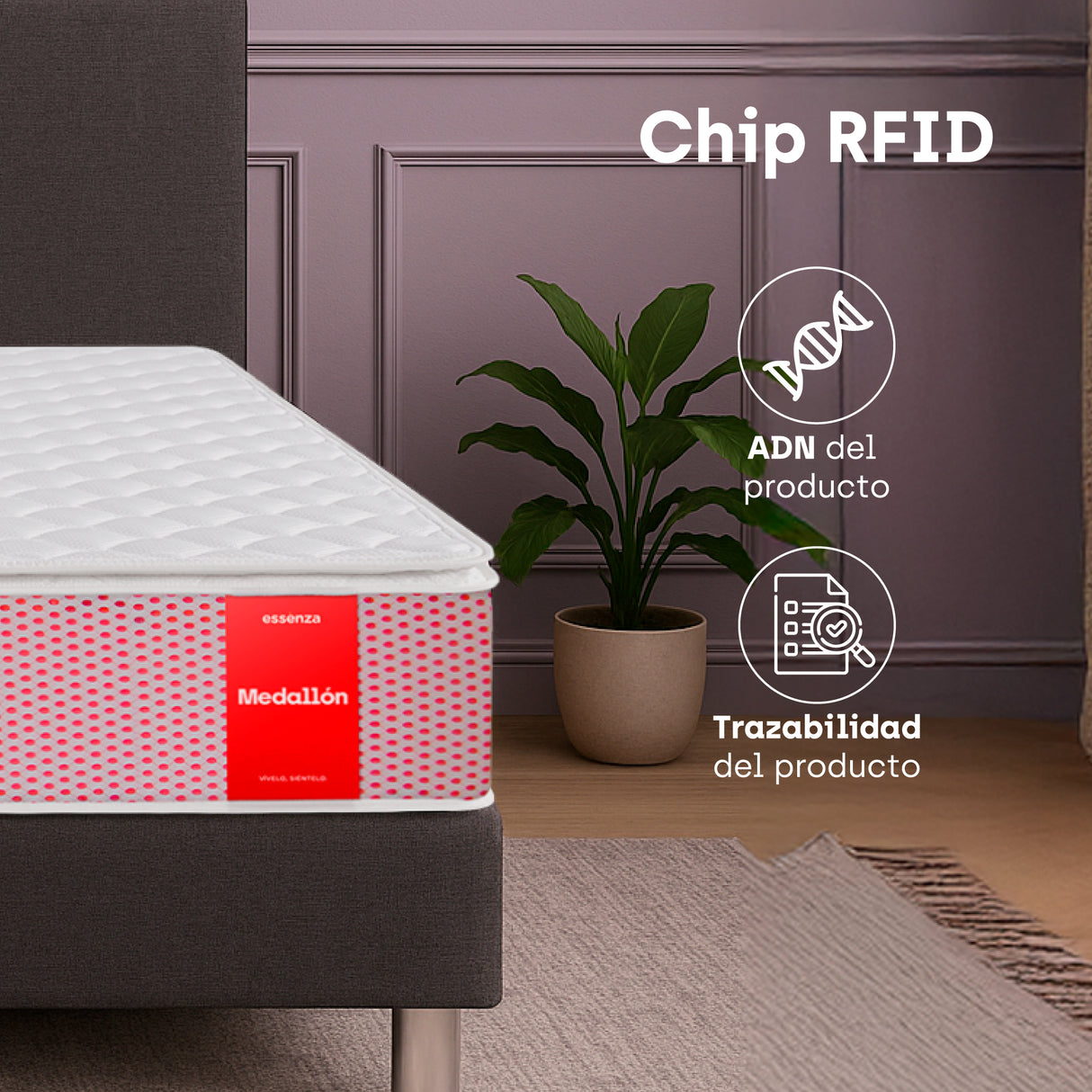 Colchón Medallon Essenza (Resorte Bonell) Doble 1.40m