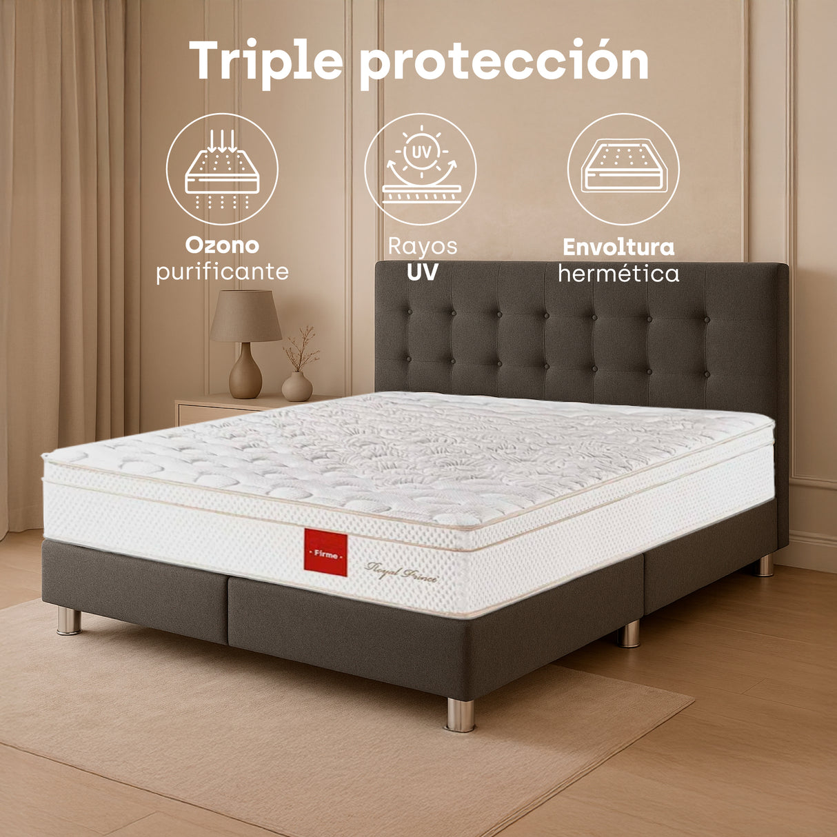 Colchón Royal Prince firme Essenza Queen 1.60m