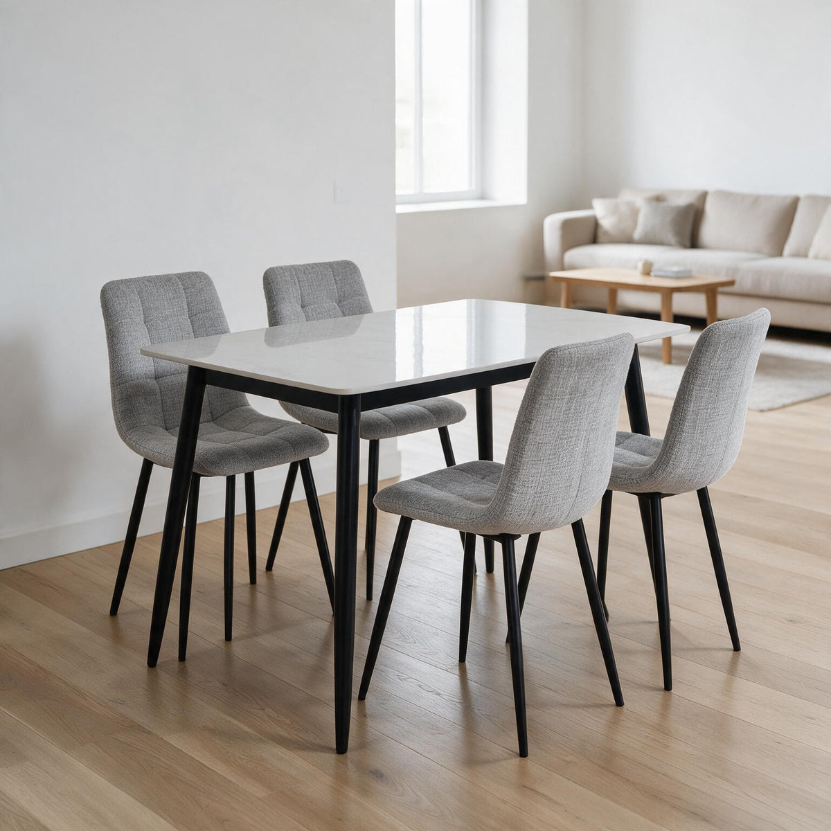 Comedor Acilius 4P Piedra Gris