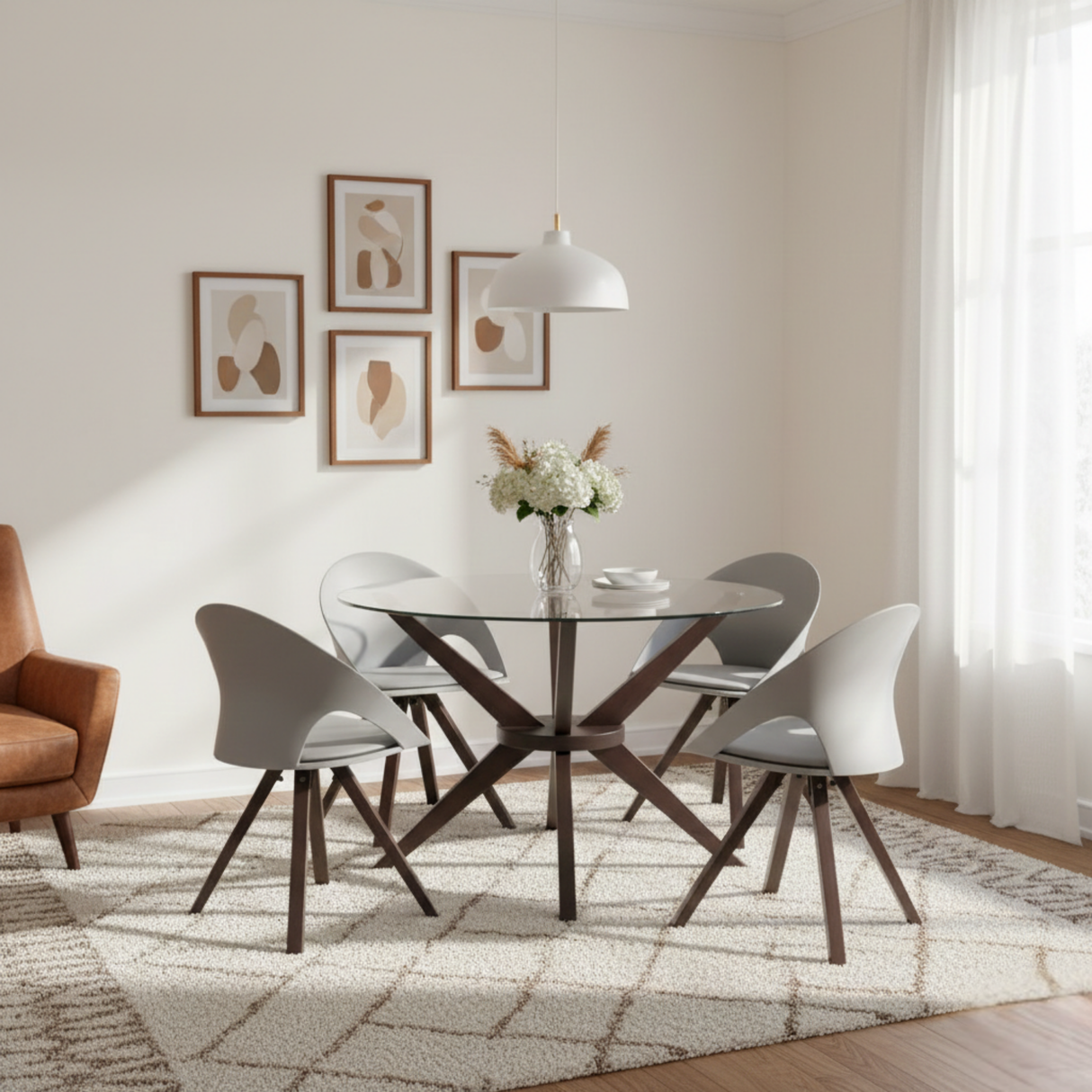 Comedor Elliot Redondo 4P Wengue