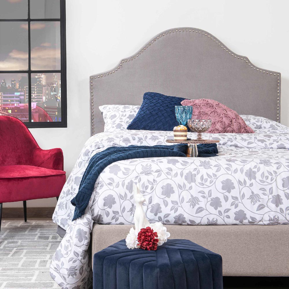 Cabecero Farrel Doble Gris - Fiotti