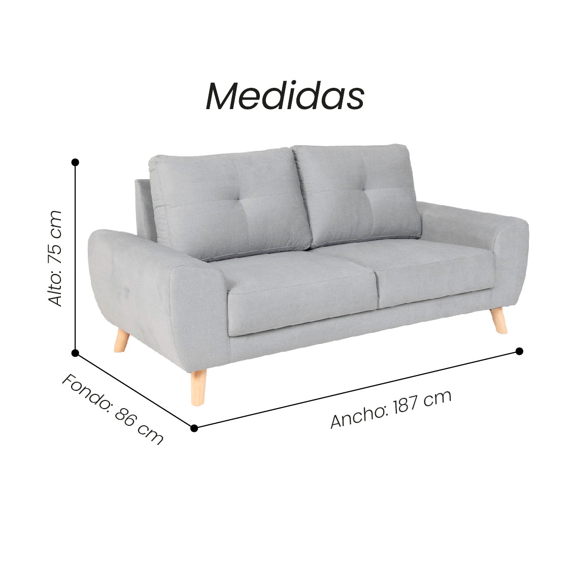 Sofá Dalian 3 Puestos