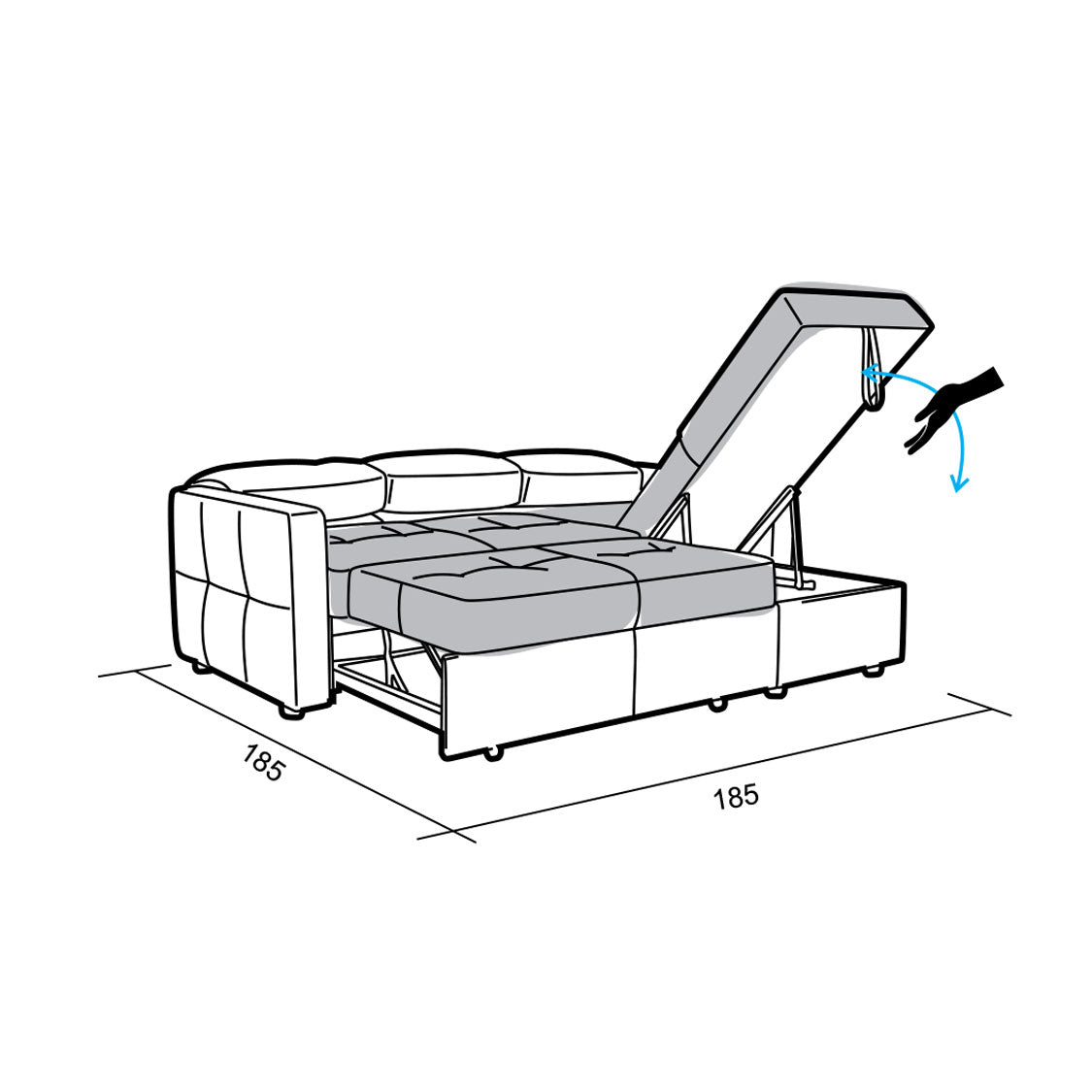 Sofá Cama En L Toledo Izquierdo