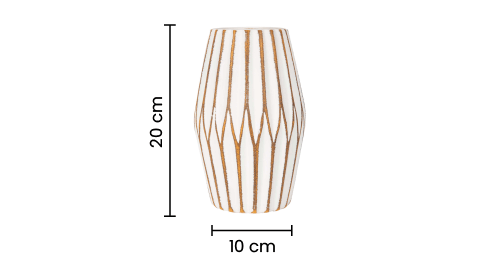 Florero Vintage Blanco Alto