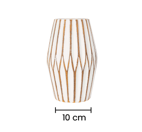 Florero Vintage Blanco Alto