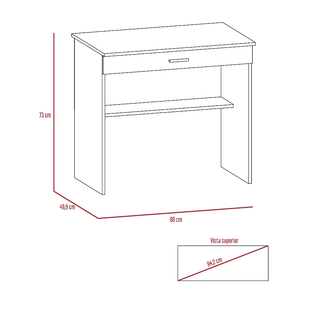 Escritorio 80 C, Blanco