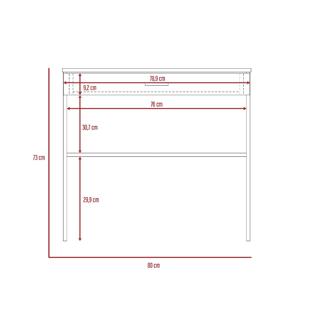 Escritorio 80 C, Blanco