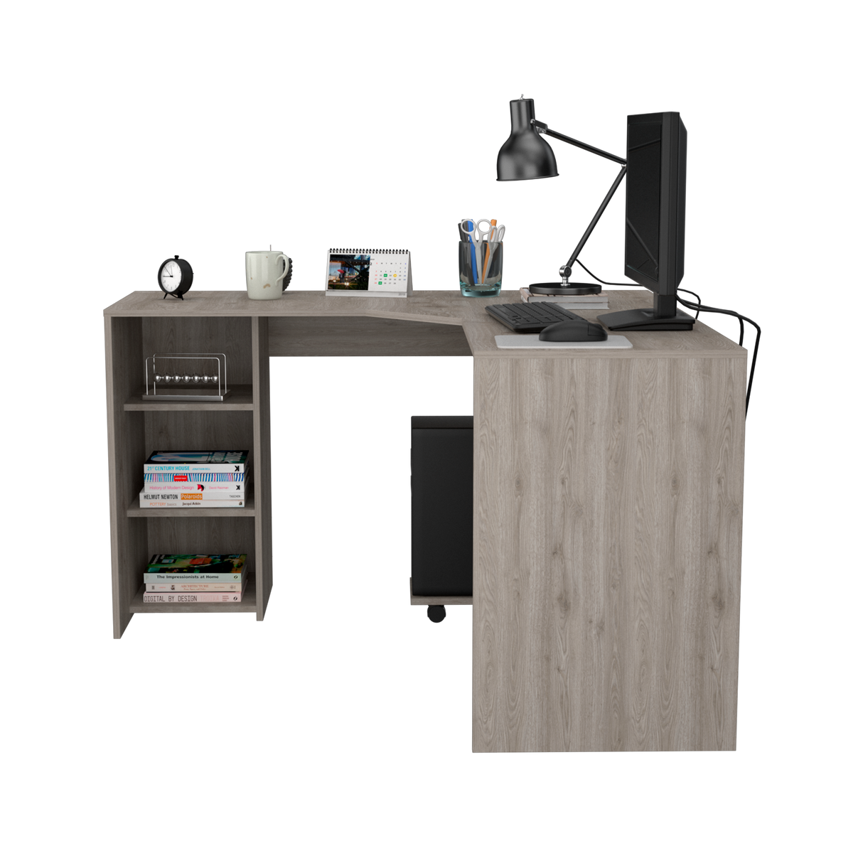 Escritorio baggio (1c) ceniza 76.5x130x1