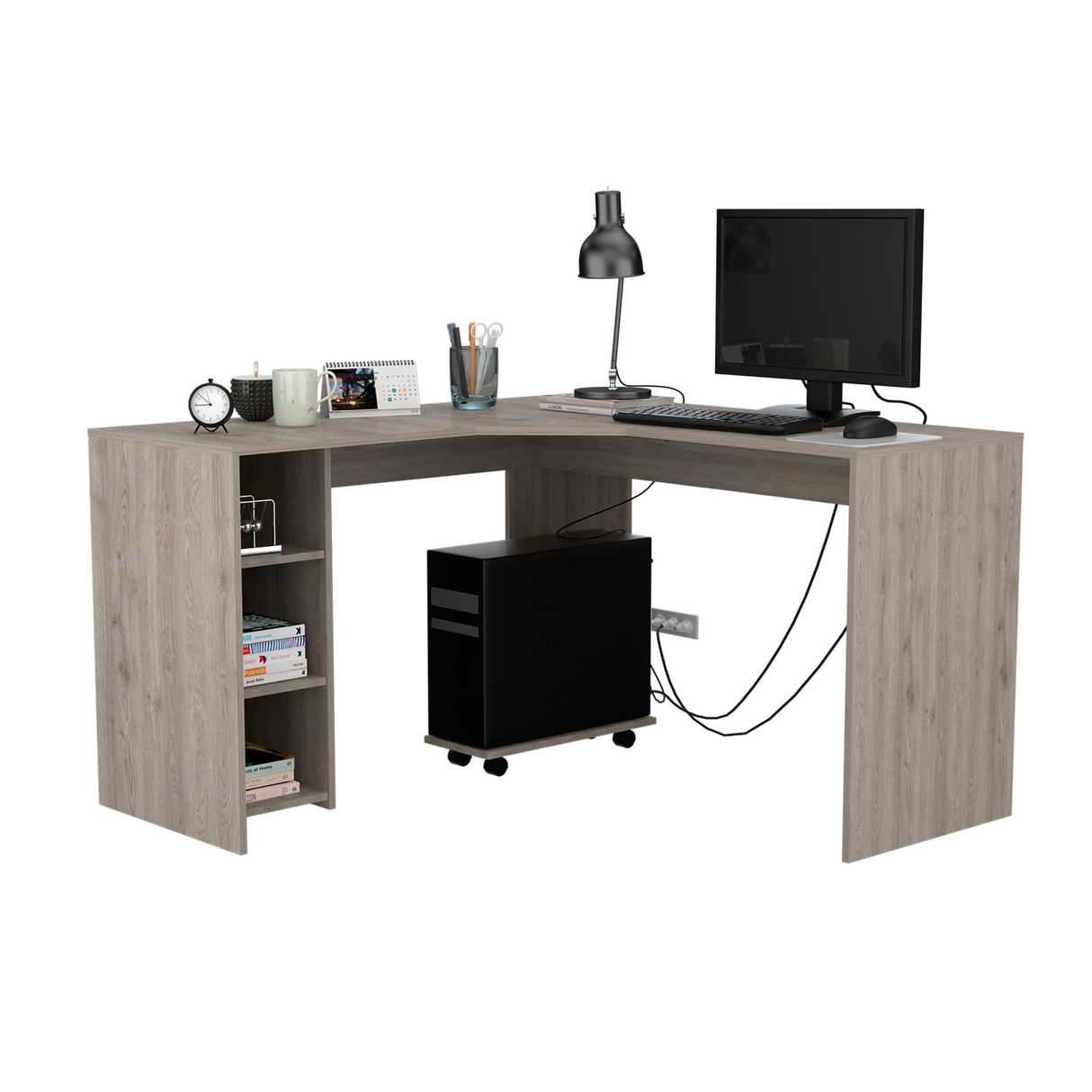 Escritorio baggio (1c) ceniza 76.5x130x1