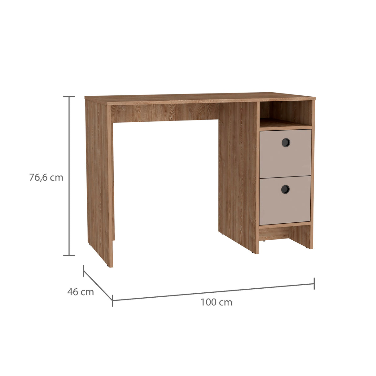 Escritorio khali z100 (1c) miel+taupe 73
