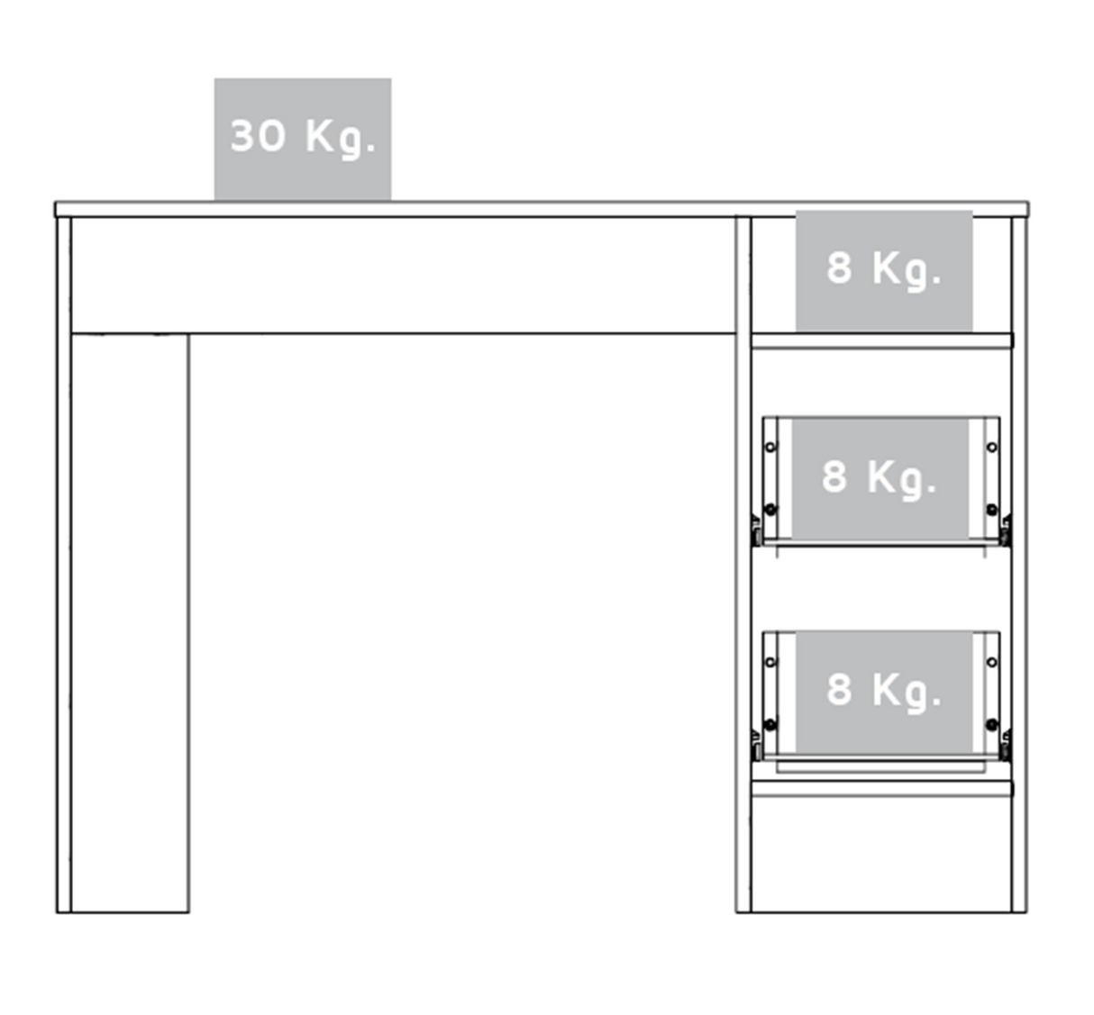 Escritorio khali z100 (1c) miel+taupe 73