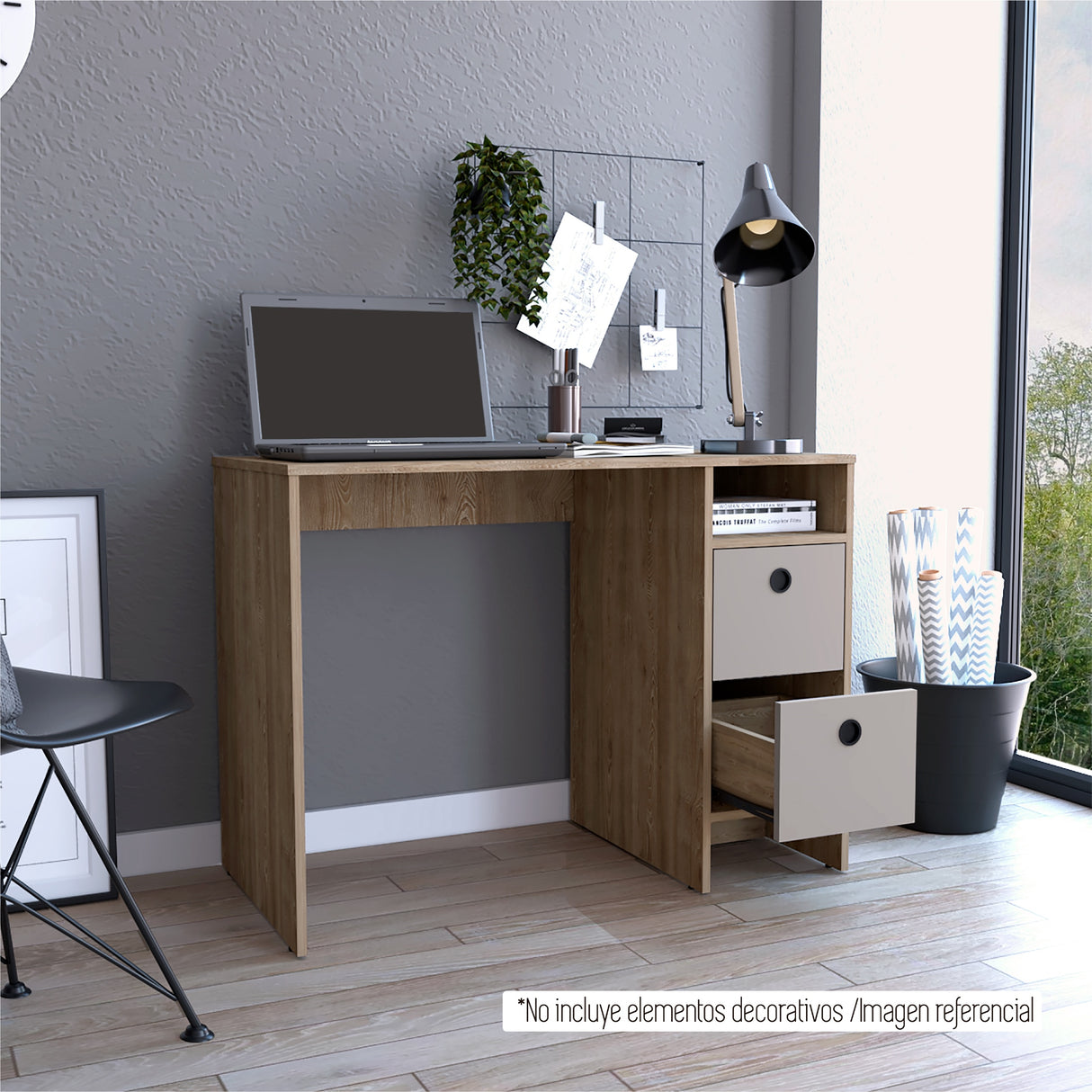 Escritorio khali z100 (1c) miel+taupe 73