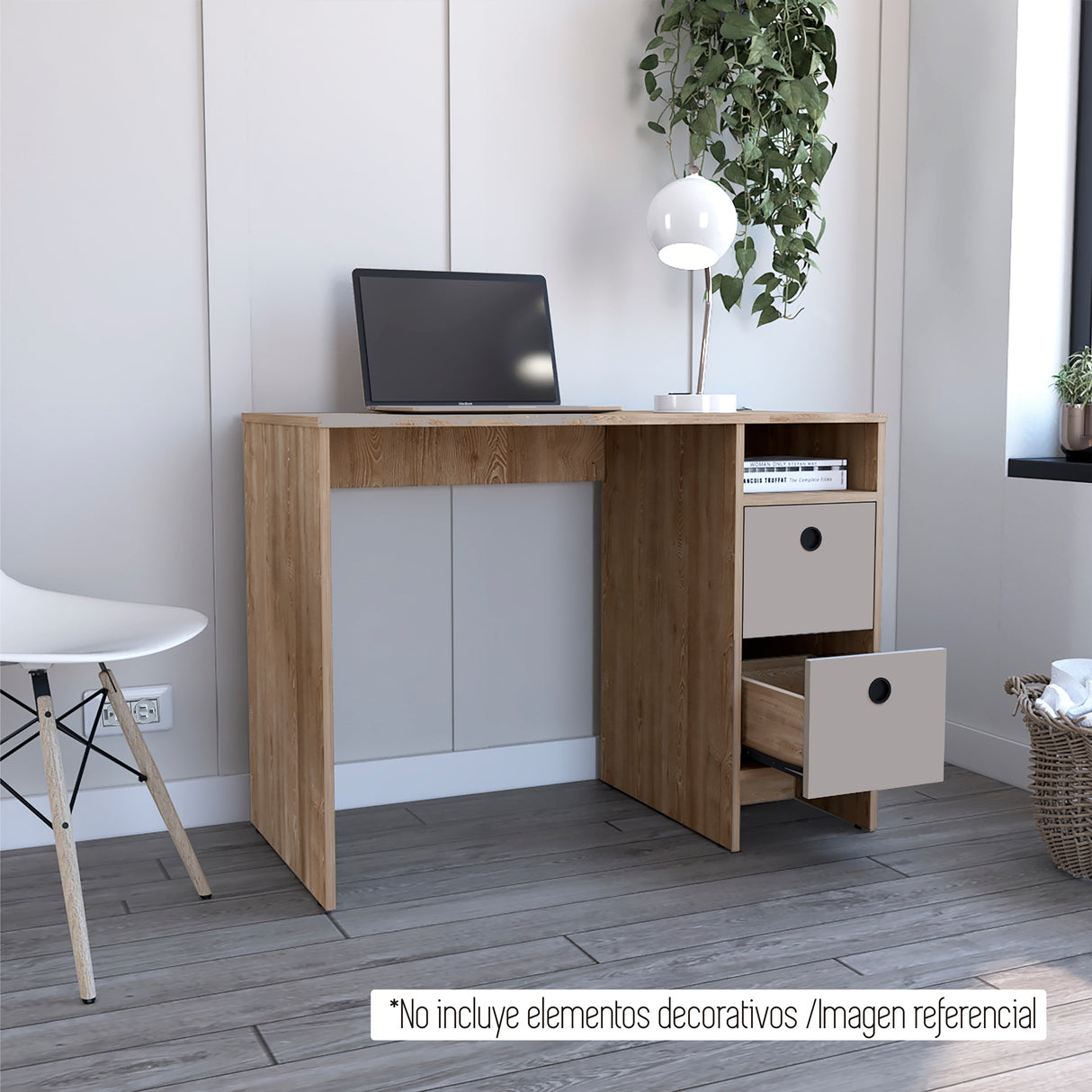 Escritorio khali z100 (1c) miel+taupe 73