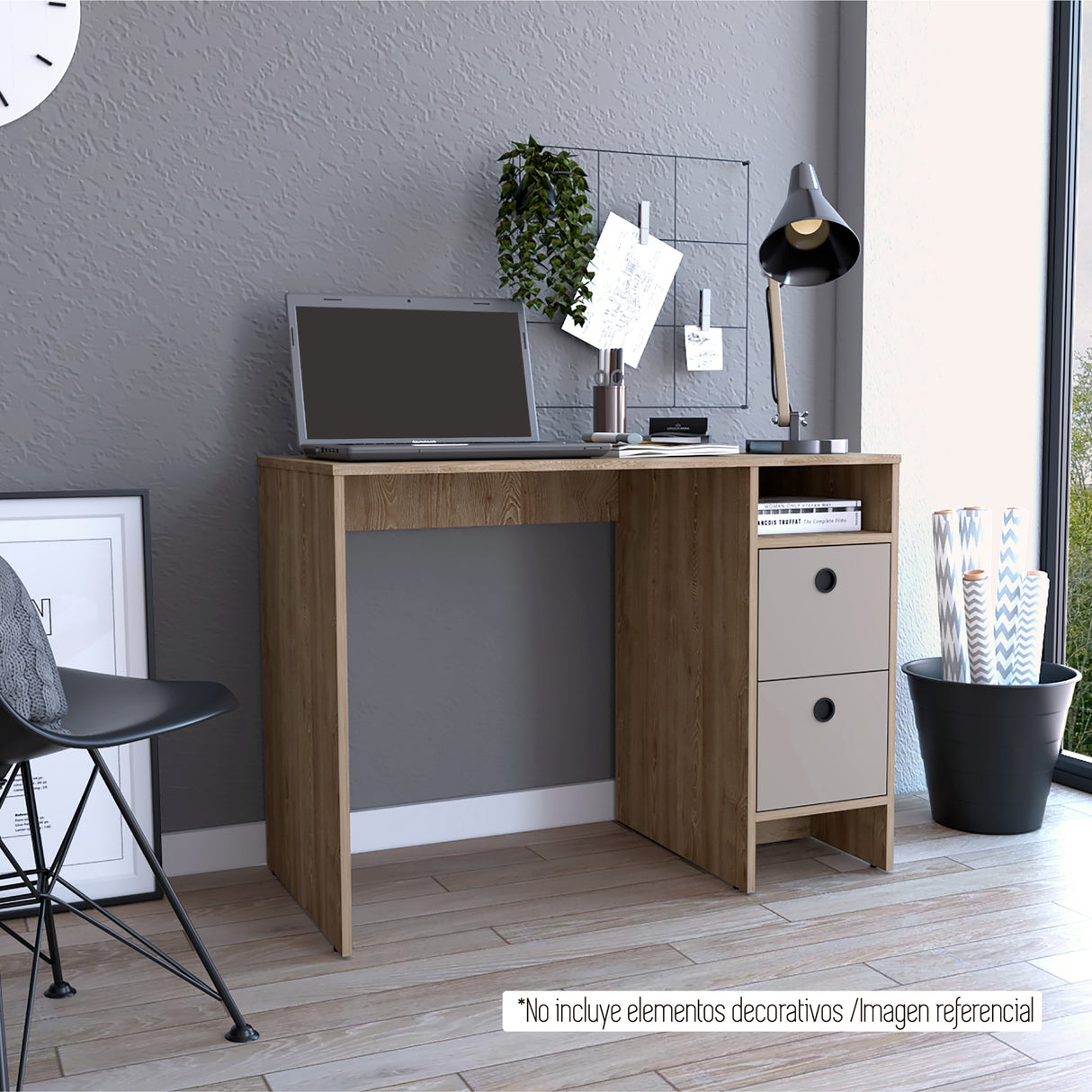 Escritorio khali z100 (1c) miel+taupe 73