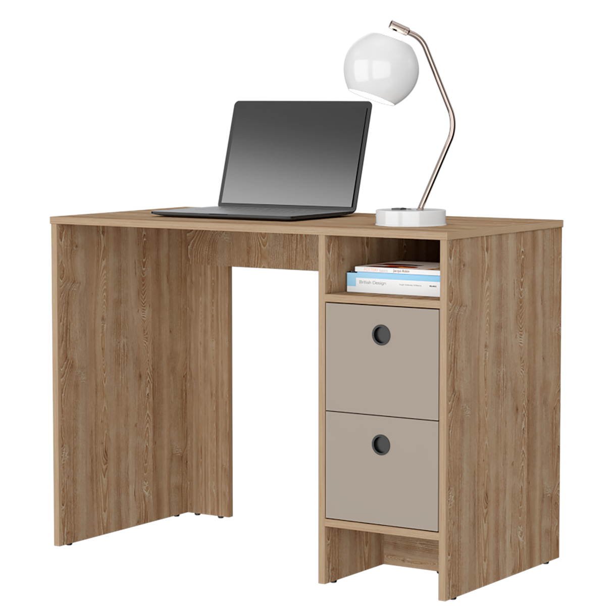 Escritorio khali z100 (1c) miel+taupe 73