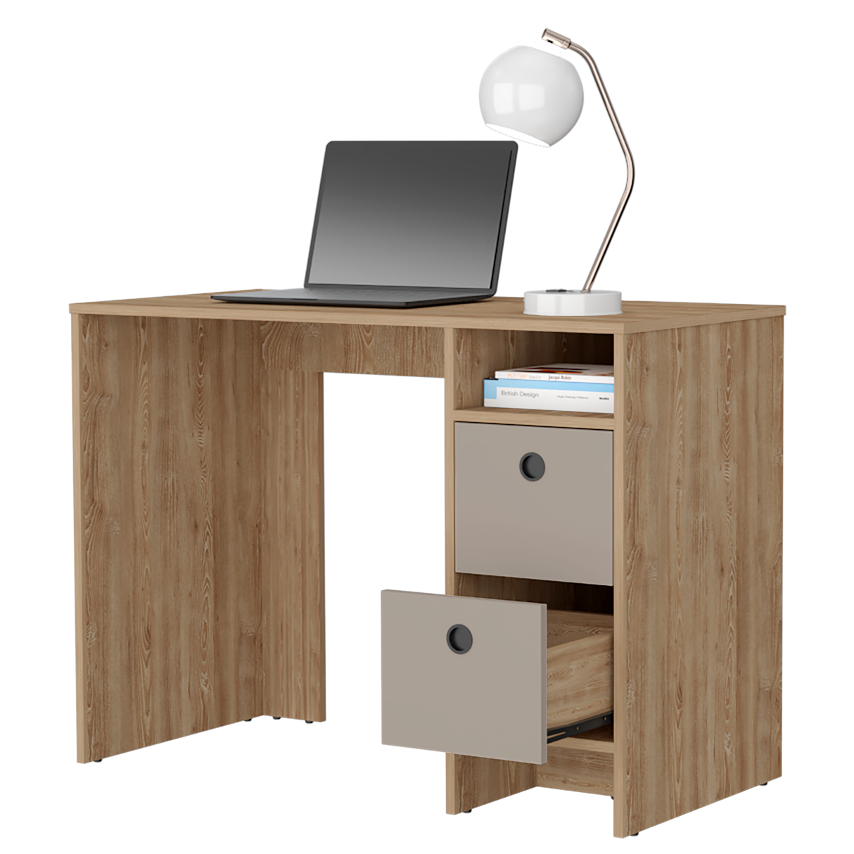 Escritorio khali z100 (1c) miel+taupe 73