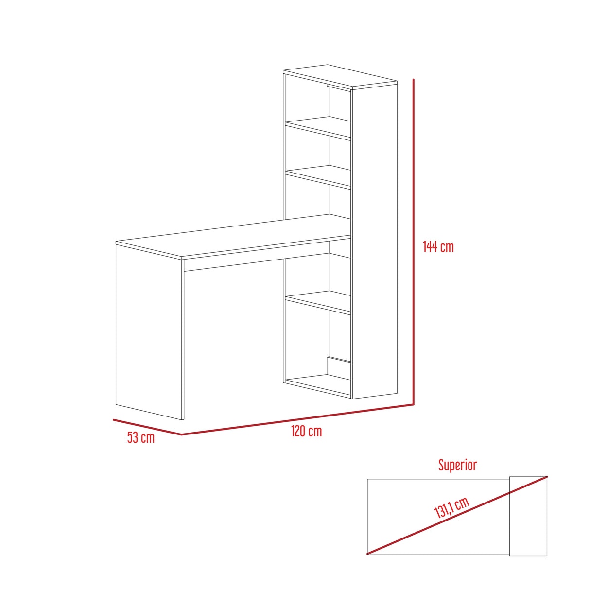 Escritorio Estanteria Z120
