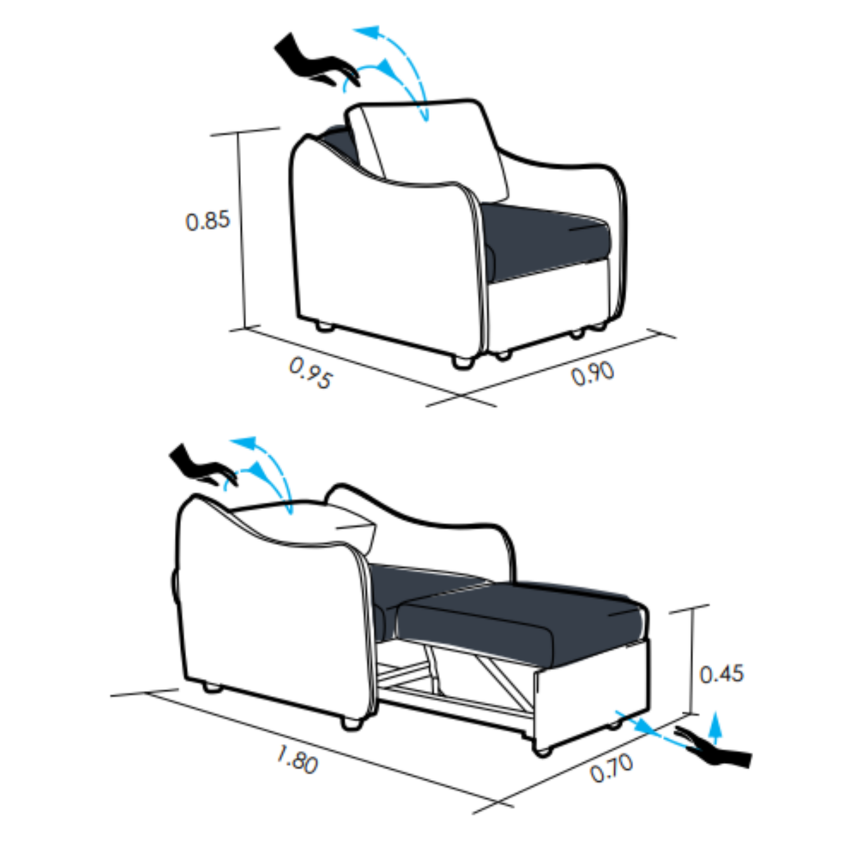 Sofá Cama 1P Klang