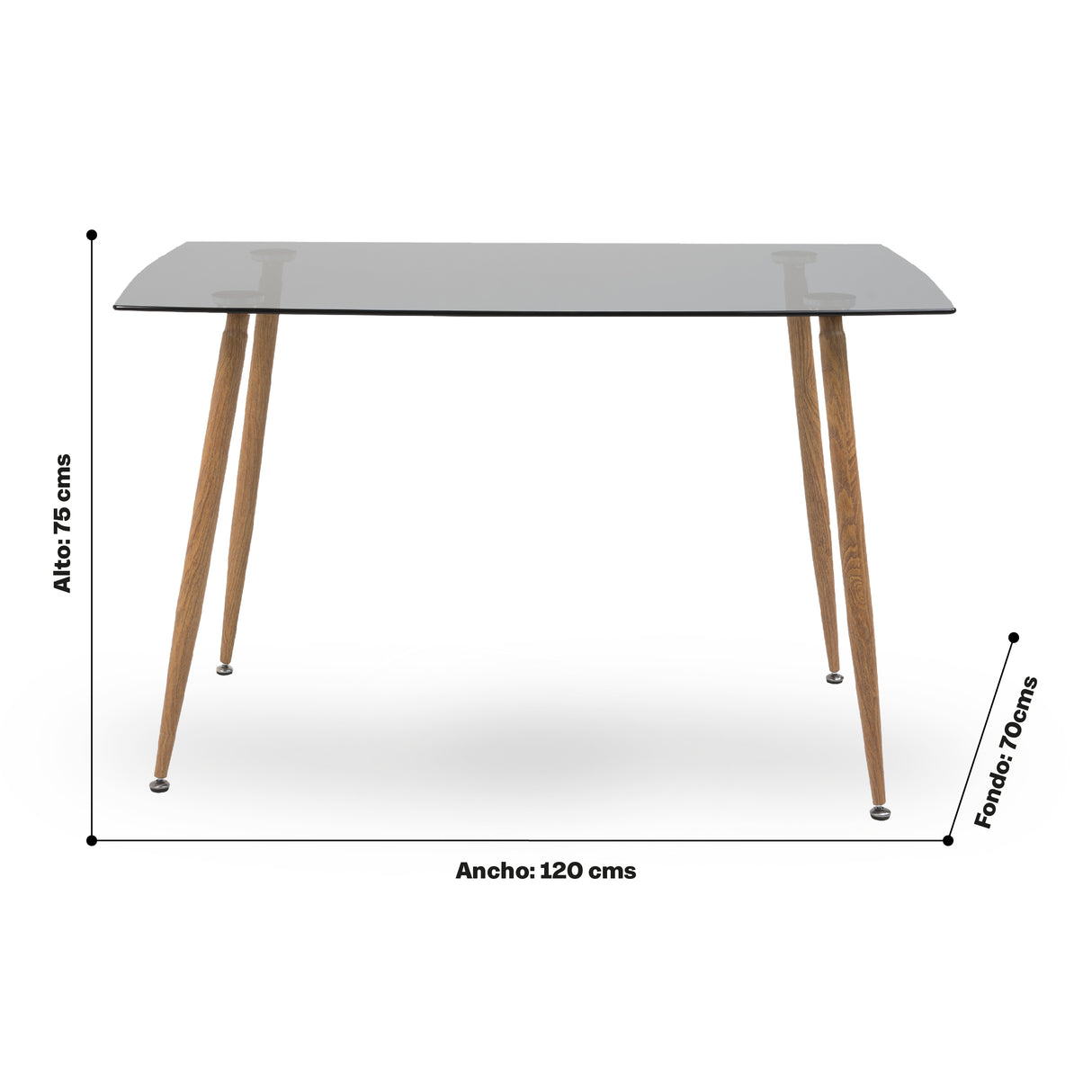 Comedor Rudy Cristal 4P