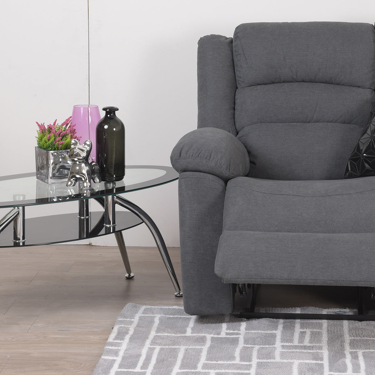 Florero Vidrio Rosa Alto