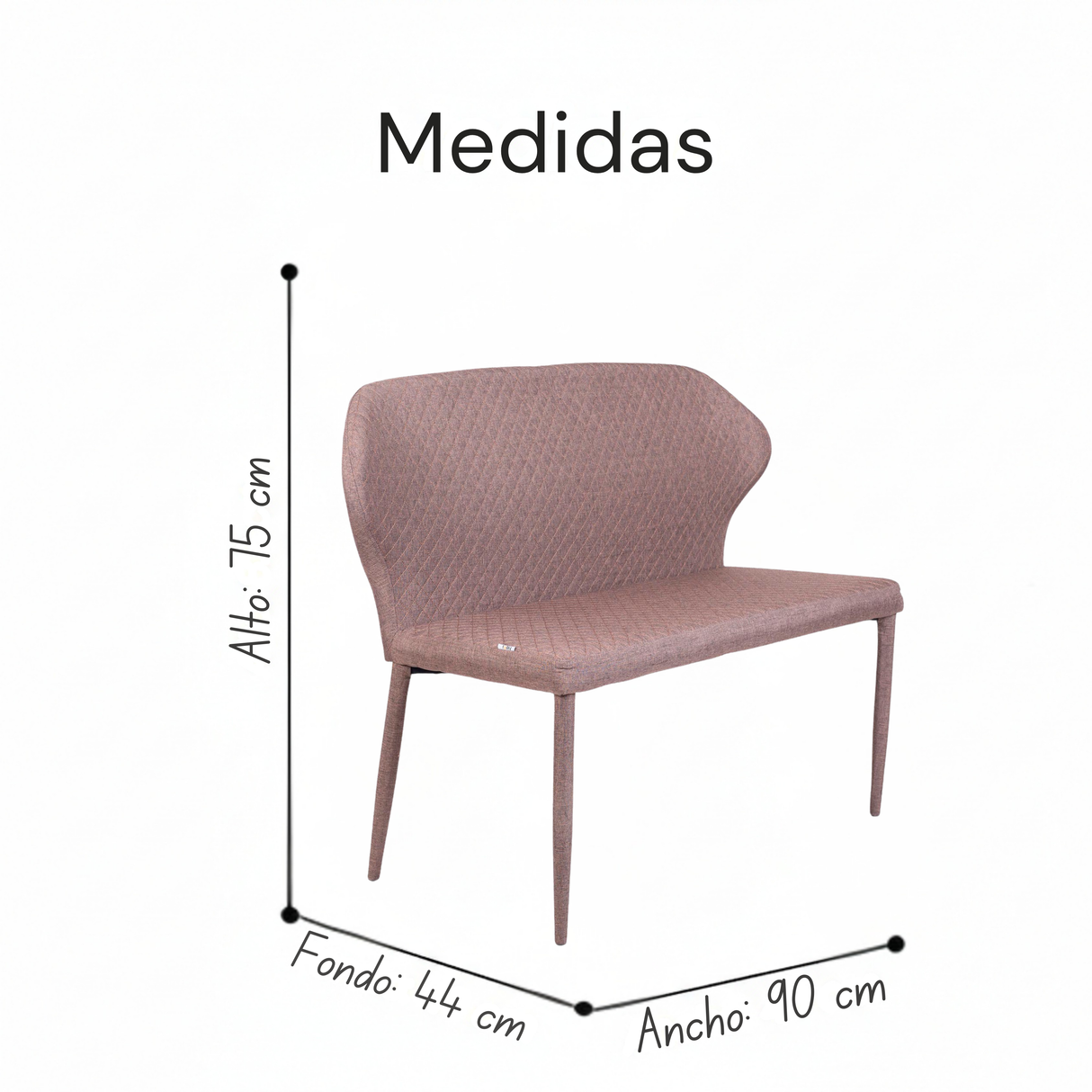 Sofá Auxiliar Sheldon 2P Café