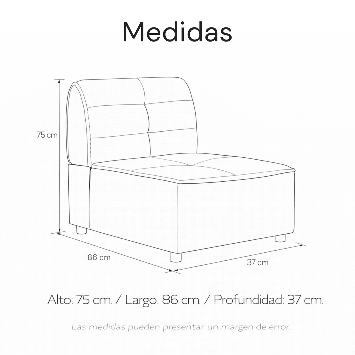 Sofá Auxiliar Xabel Azul