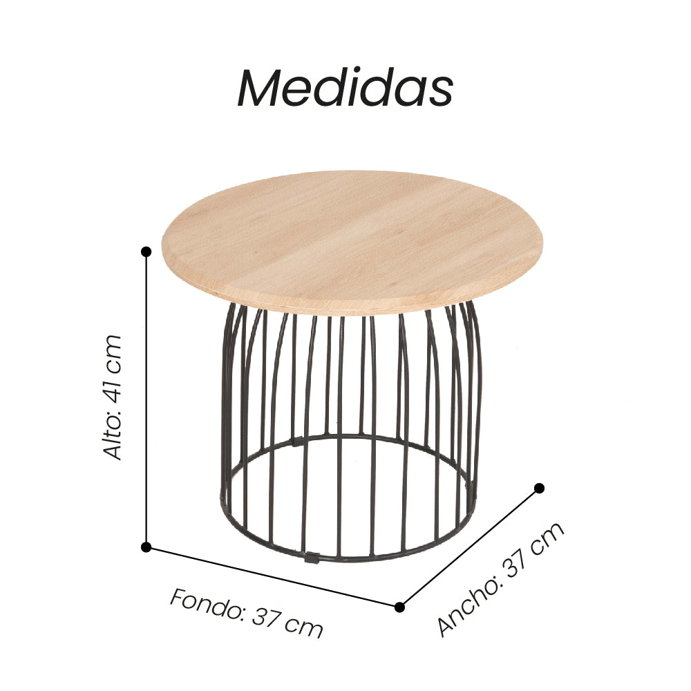 Mesa Auxiliar Weema Pequ Color Madera - Fiotti