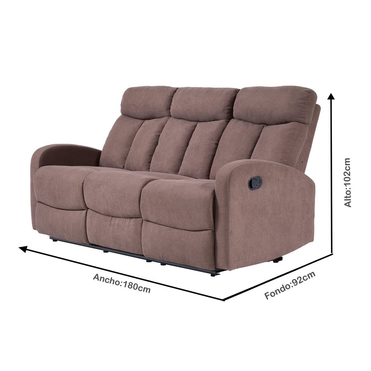 Sofá Reclino Trudy 3 Puestos