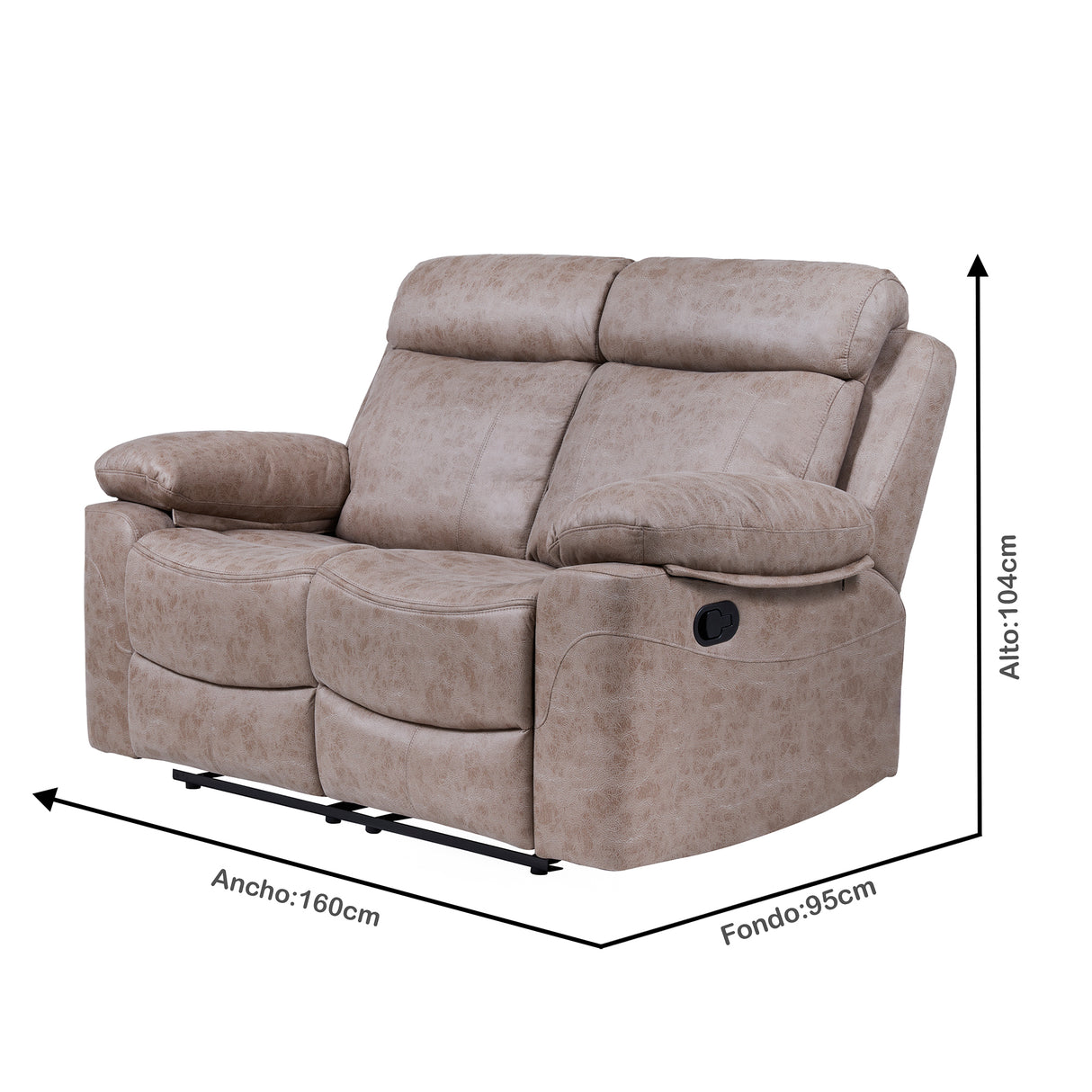 Sofá Reclino Jarka 2 Puestos | Beige