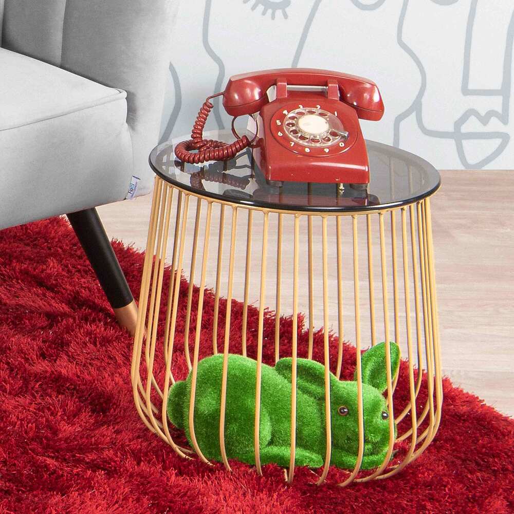 Mesa Auxiliar Allie Redonda Azul - Fiotti