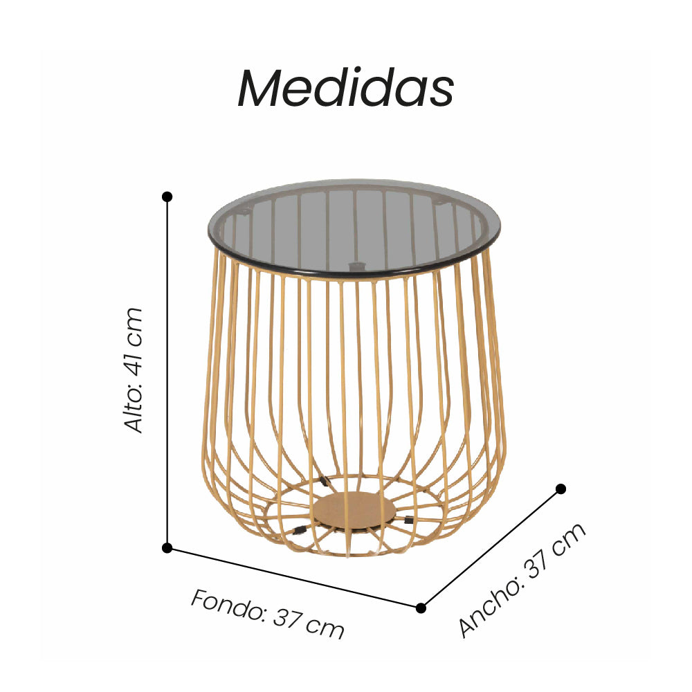 Mesa Auxiliar Allie Redonda Azul - Fiotti
